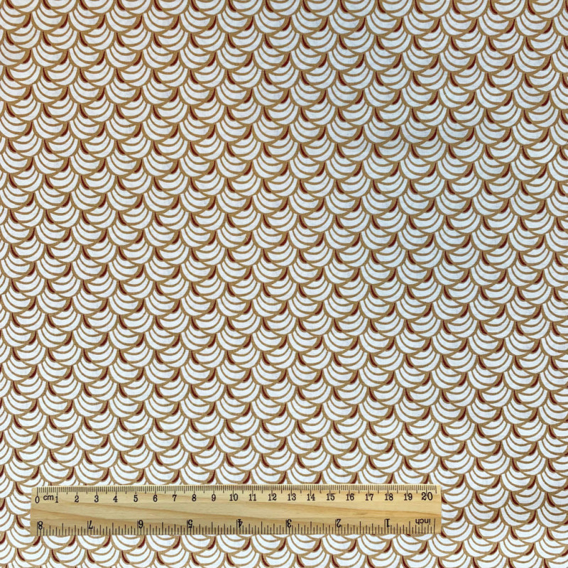 Printed Cotton SOANI White / Macaron